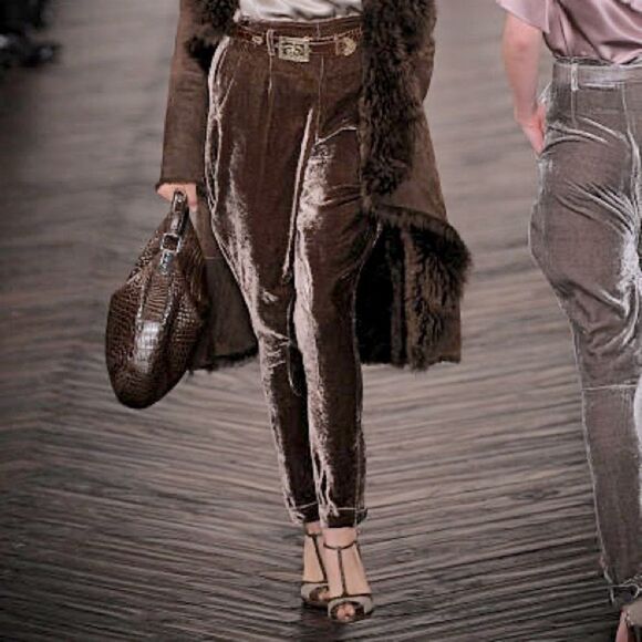 Ralph Lauren Collection Fall 2009 Mocha Crushed Velvet Jodhpur - Picture 10 of 16